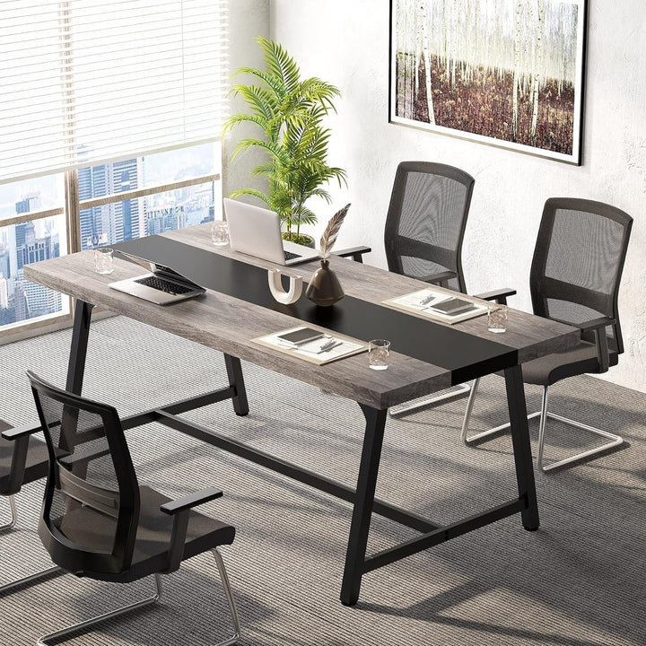 Tribesigns Conference Table 70.87in Rectangle Modern Meeting Table for Office Image 1