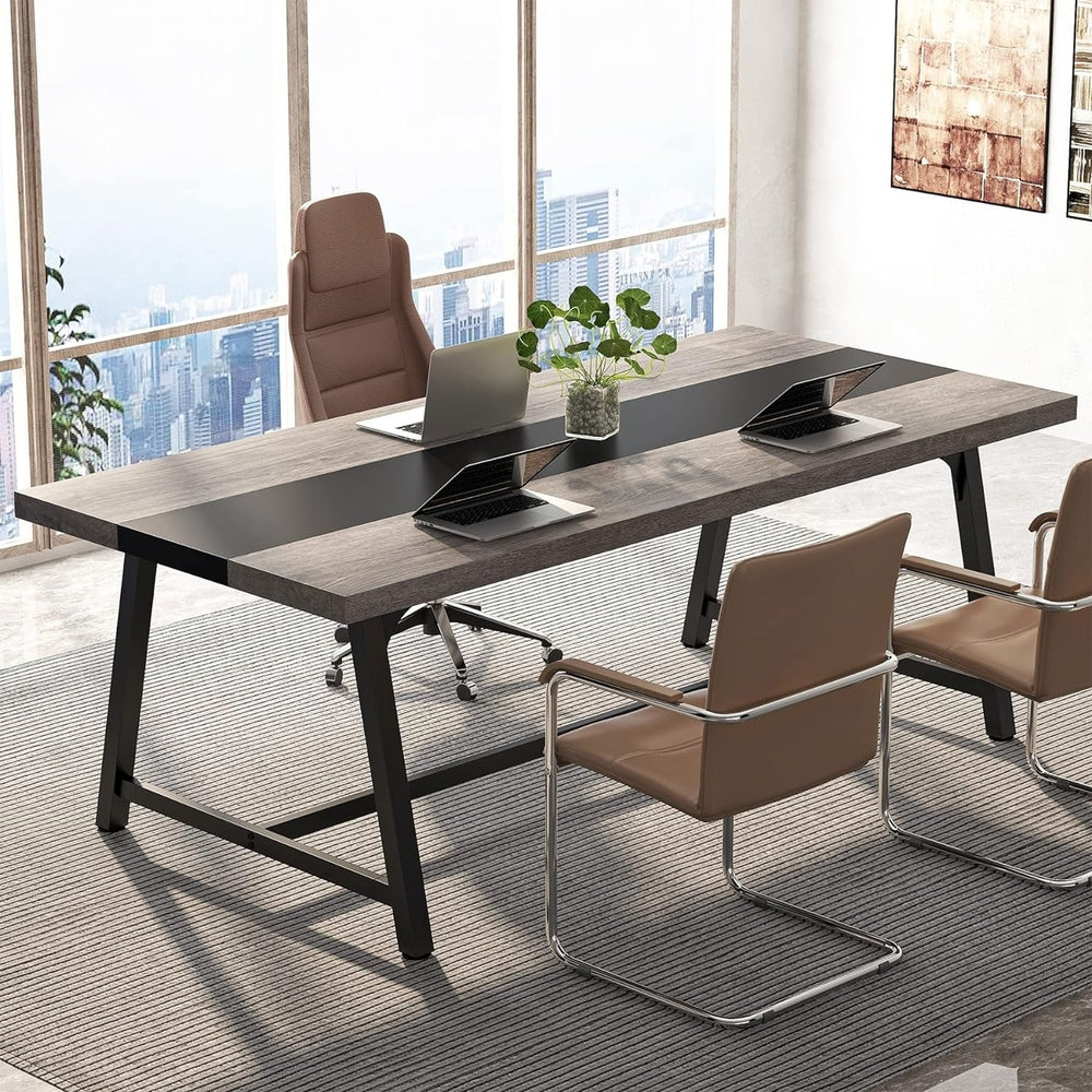 Tribesigns Conference Table 70.87in Rectangle Modern Meeting Table for Office Image 2