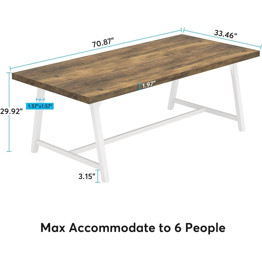 Tribesigns 6FT Rectangle Conference Table, 70.87L x 33.46W x 29.92H Inches Meeting Table for Conference Room Image 6