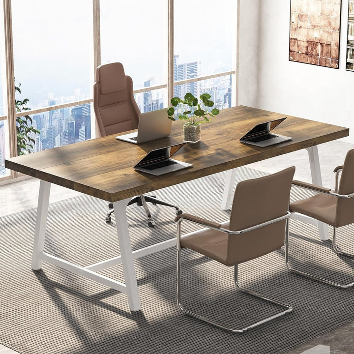 Tribesigns 6FT Rectangle Conference Table, 70.87L x 33.46W x 29.92H Inches Meeting Table for Conference Room Image 2