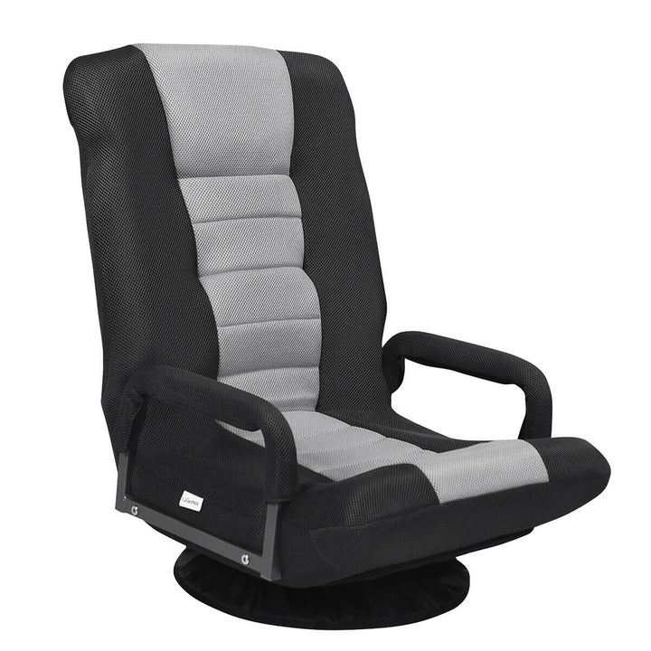 360-Degree Swivel Gaming Floor Chair with Foldable Adjustable Backrest Image 6