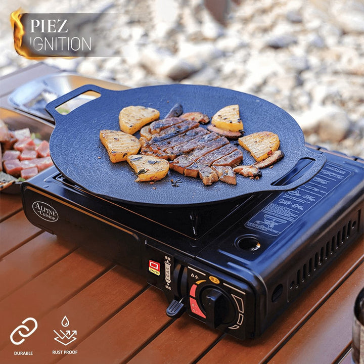 Alpine Cuisine Portable Gas Stove Compact Lightweight Indoor Outdoor Cooking AI38263 Image 2