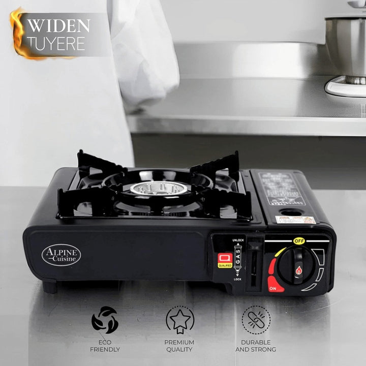 Alpine Cuisine Portable Gas Stove Compact Lightweight Indoor Outdoor Cooking AI38263 Image 5