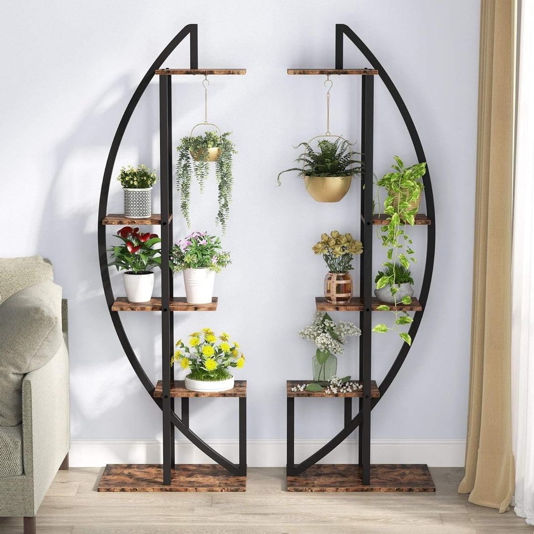 Tribesigns 5-Tier Plant Stand Pack of 2 Multi-Purpose Curved Display Shelf Image 1