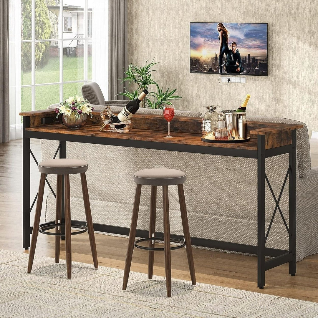 Tribesigns 70.9" Sofa Table with USB Ports and Outlets Behind Couch Console Table Image 1