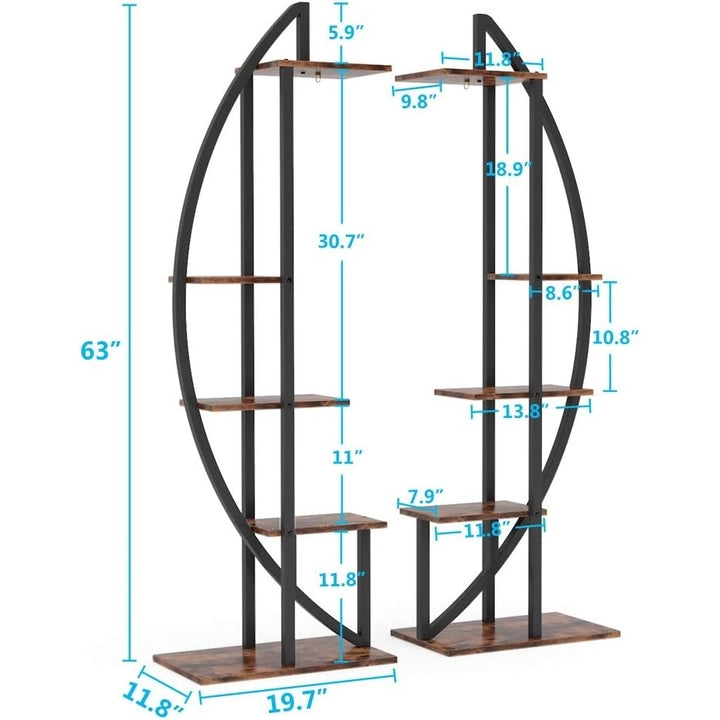 Tribesigns 5-Tier Plant Stand Pack of 2 Multi-Purpose Curved Display Shelf Image 6