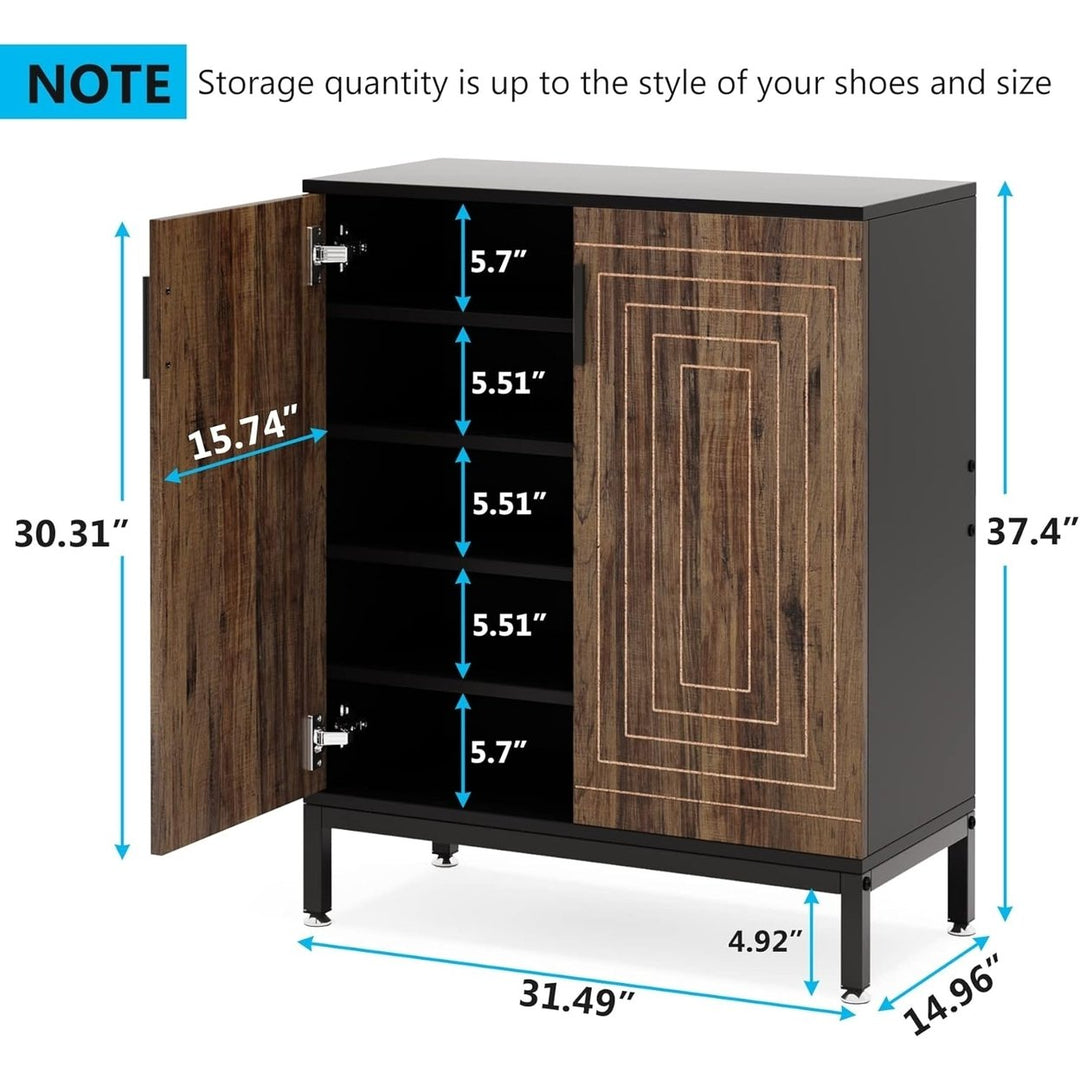 Tribesigns White Shoe Cabinet 20 Pairs 5-Tier Storage Organizer Entryway Modern Image 6