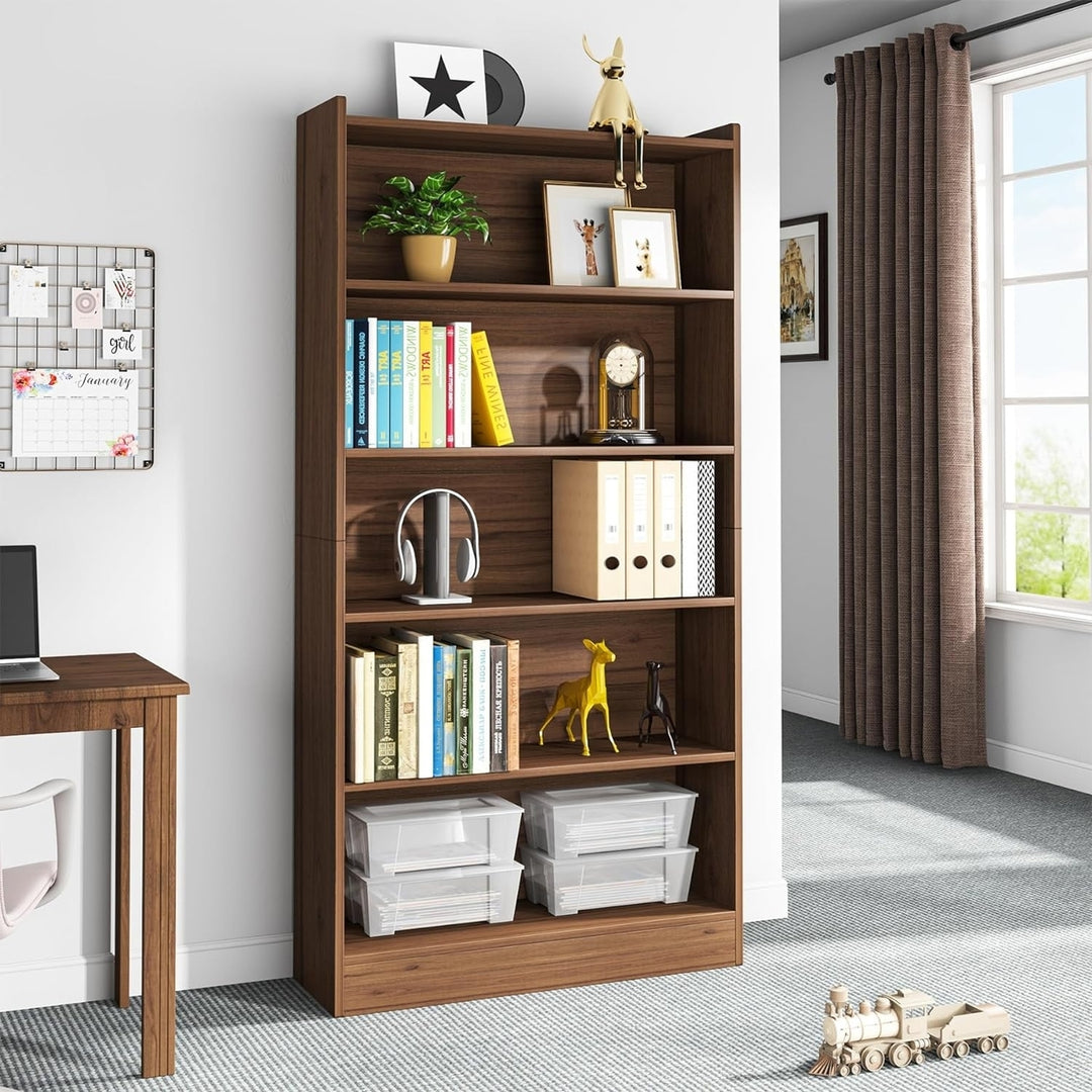 Tribesigns Tall Bookcase 6-Tier White Modern Library Bookshelf 72 Waterproof Image 3