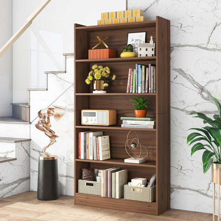 Tribesigns Tall Bookcase 6-Tier White Modern Library Bookshelf 72 Waterproof Image 4