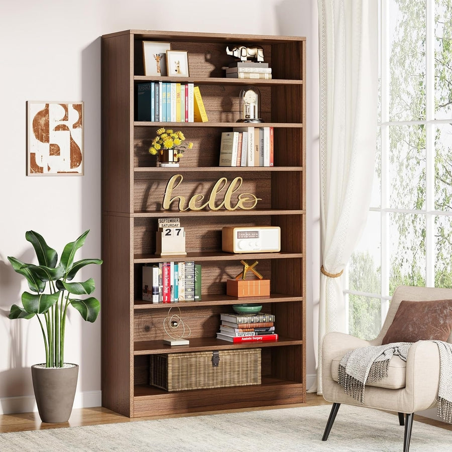 Tribesigns 71 Inch Tall Bookcase Modern Freestanding 9 Tier Bookshelf Organizer Image 1