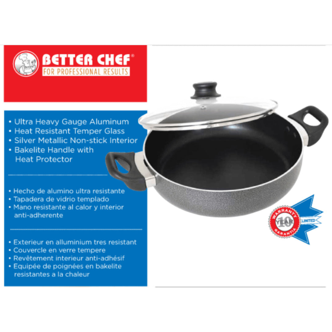 Better Chef 10 Inch Aluminum Non-Stick Deep Fryer Glass Lid Model DF1001 Image 4