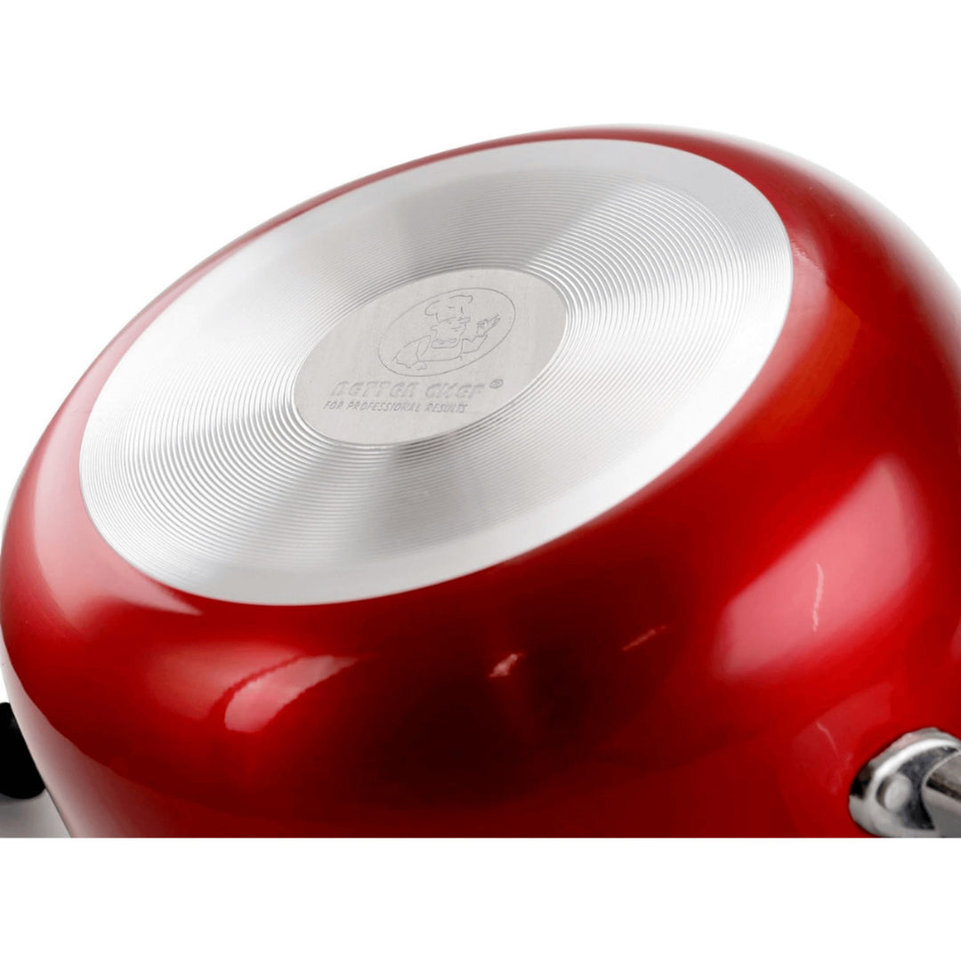 Better Chef 3Qt Red Aluminum Dutch Oven with Glass Lid Model D302R Non-Stick Image 4