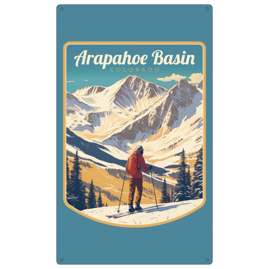 Arapahoe Basin Design A Souvenir Metal Sign 9 x 15 Image 1