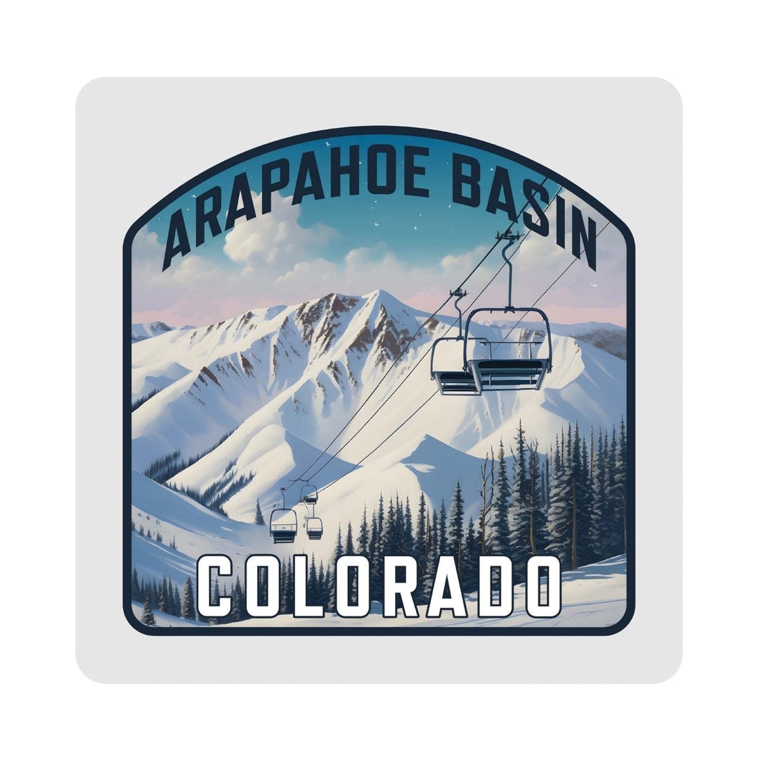 Arapahoe Basin Design B Souvenir 4x4-Inch Coaster Acrylic 4 Pack Image 1