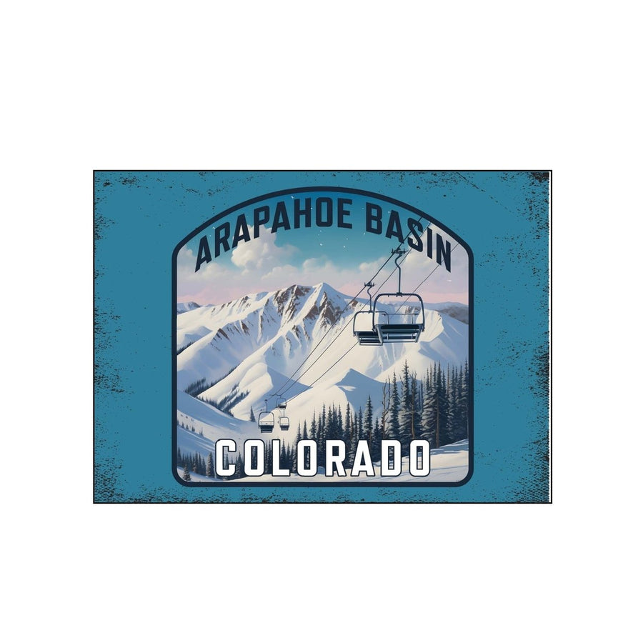 Arapahoe Basin Design B Souvenir Wood sign with frame 5x7 Image 1