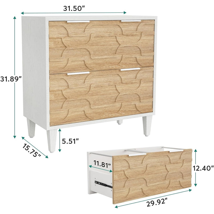 Tribesigns With Drawer File Cabinet, Lateral Filing Cabinet for A4/Letter/Legal Size, Office Storage Cabinet Image 2