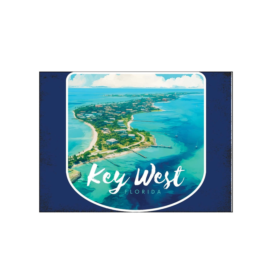 Key West Florida Design A Souvenir Wood sign with frame 5x7 Image 1