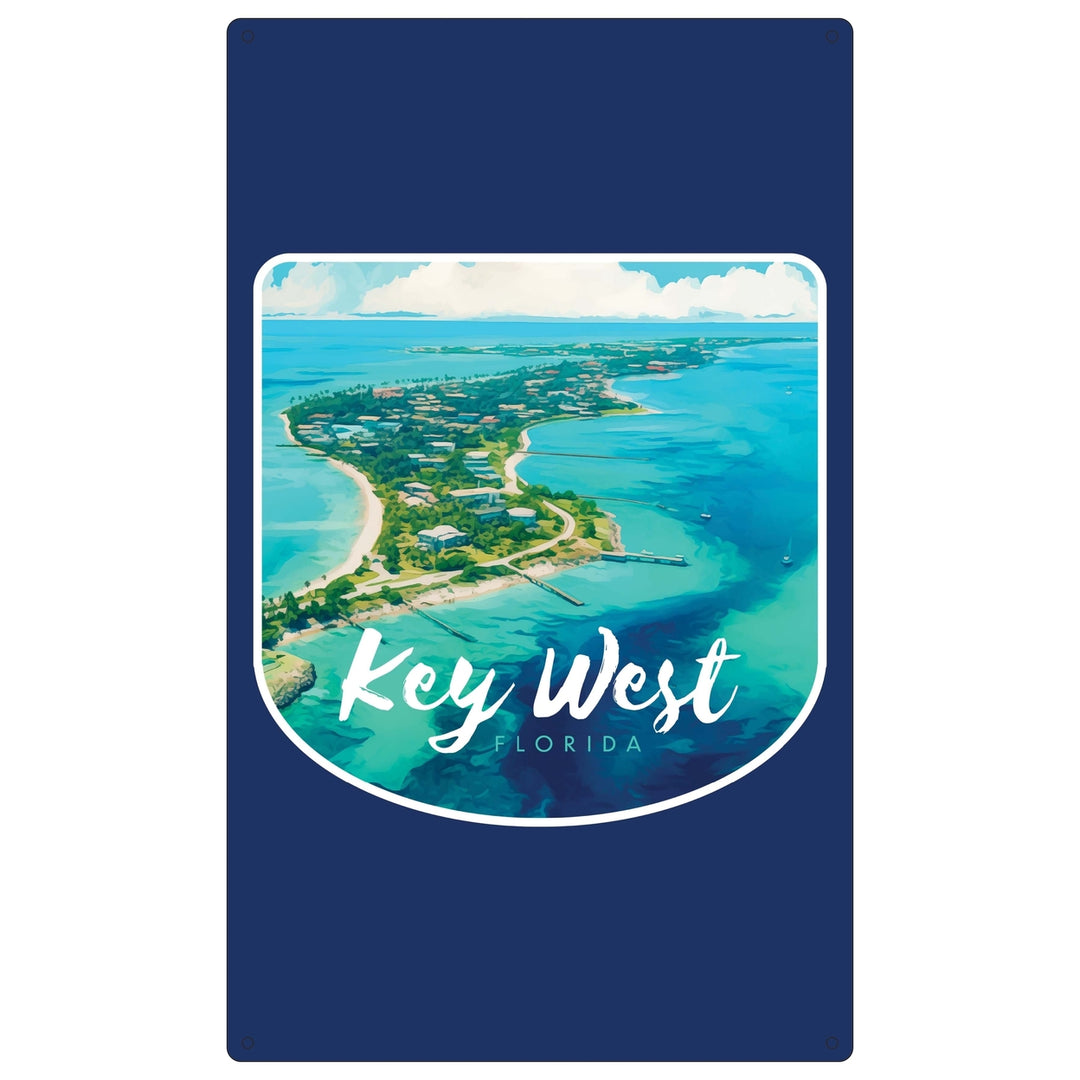 Key West Florida Design A Souvenir Metal Sign 9 x 15 Image 1