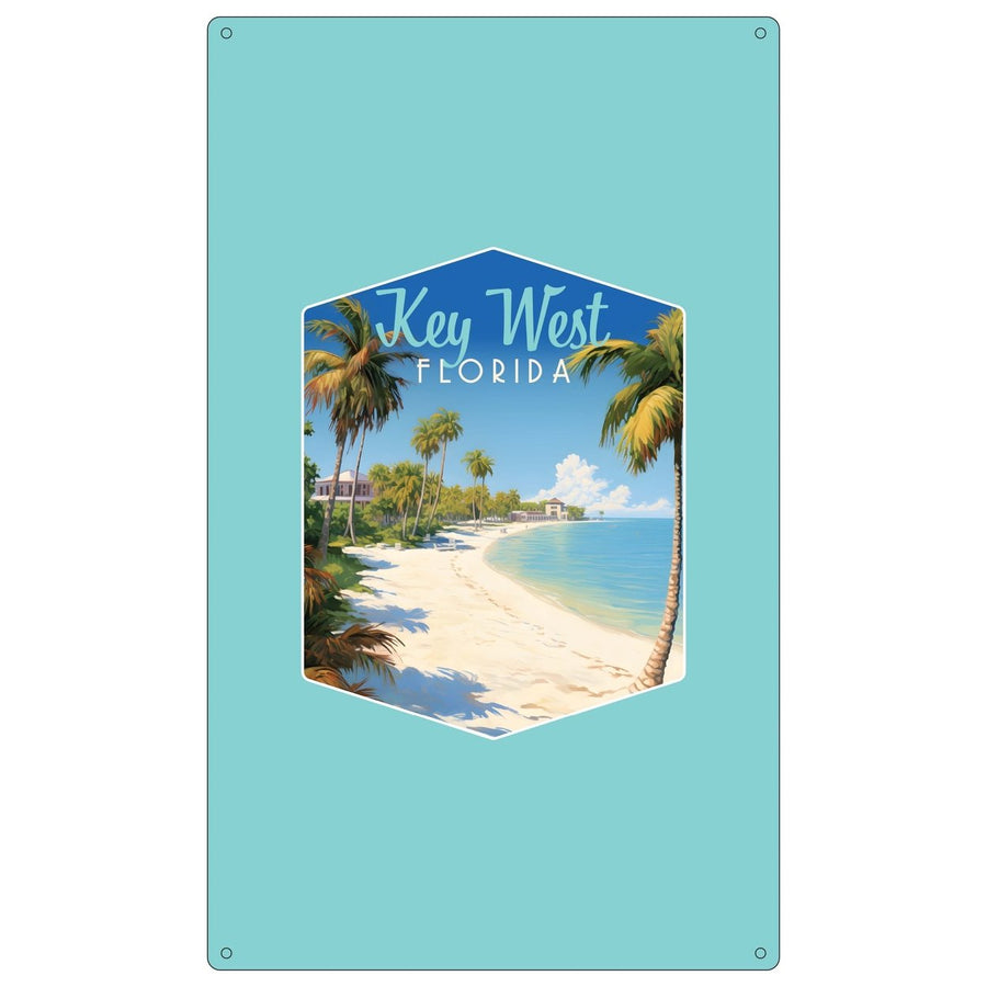 Key West Florida Design B Souvenir Metal Sign 9 x 15 Image 1