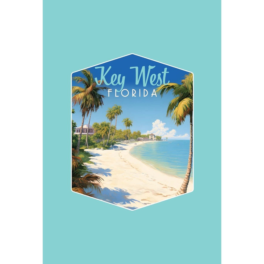 Key West Florida Design B Souvenir Wood sign with frame 5x7 Image 1