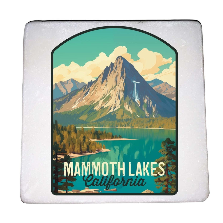 Mammoth Lakes California Design A Souvenir 4x4-Inch Coaster Marble 4 Pack Image 1