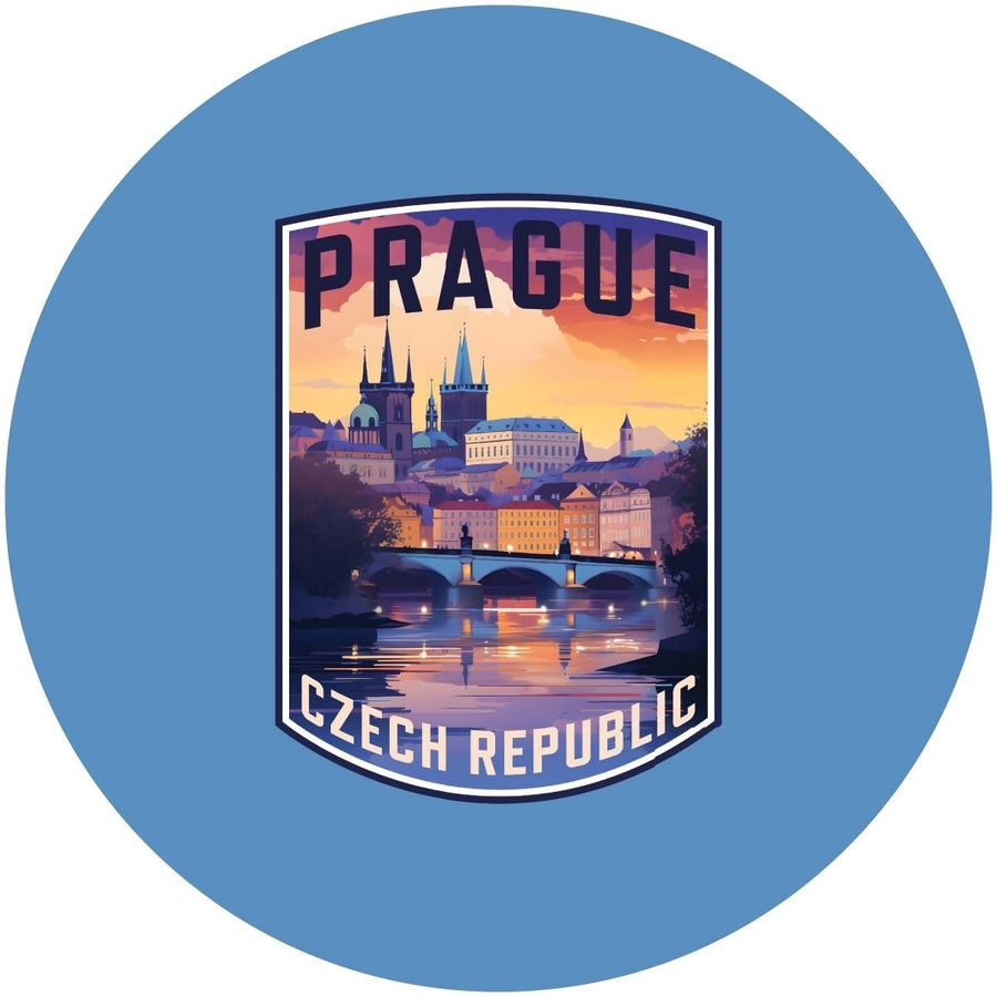 Prague Czech Republic Design B Souvenir Coaster Paper 4 Pack Image 1