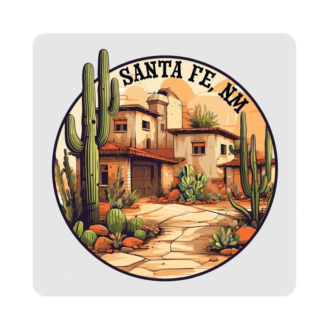 Santa Fe Mexico Design D Souvenir 4x4-Inch Coaster Acrylic 4 Pack Image 1