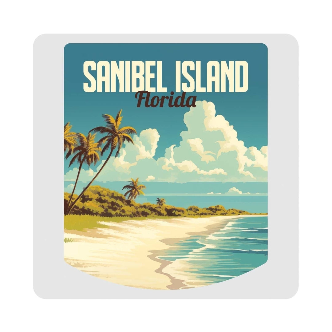 Sanibel Island Design A Souvenir 4x4-Inch Coaster Acrylic 4 Pack Image 1