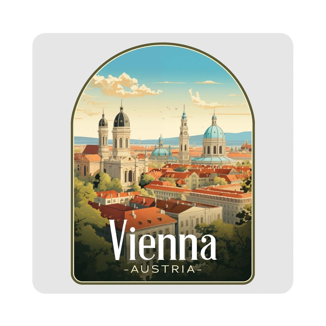 Vienna Austria Design A Souvenir 4x4-Inch Coaster Acrylic 4 Pack Image 1