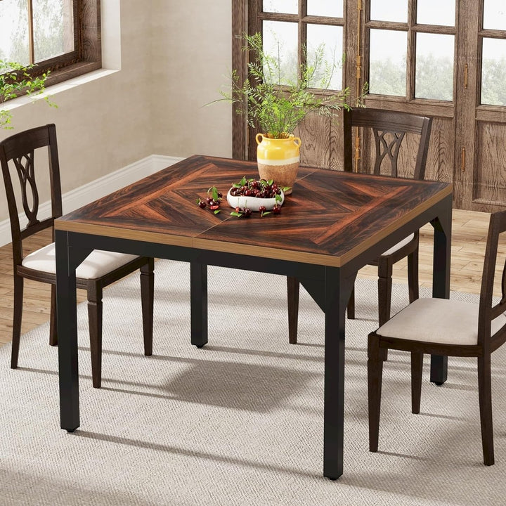 Tribesigns Square Dining Table for 4, 39.4" Small Dinner Table Kitchen Table with Heavy Duty Frame Image 3