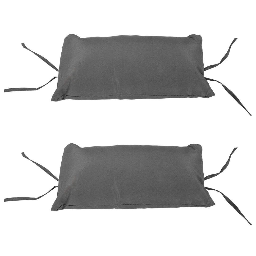 Sunnydaze Andrei Double Egg Chair Replacement Cushion Set - Dark Gray Image 4