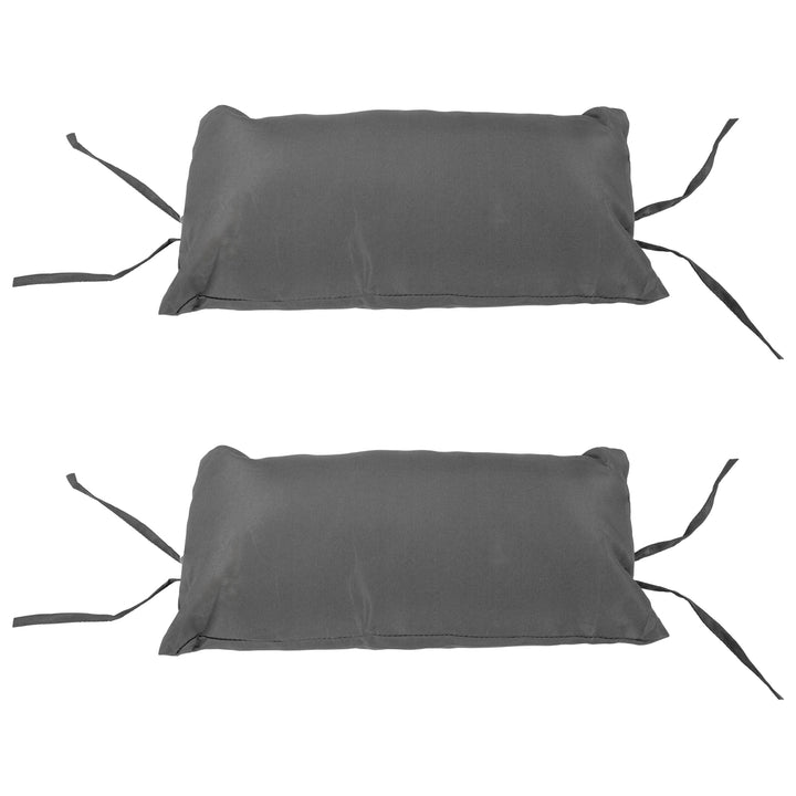 Sunnydaze Andrei Double Egg Chair Replacement Cushion Set - Dark Gray Image 4