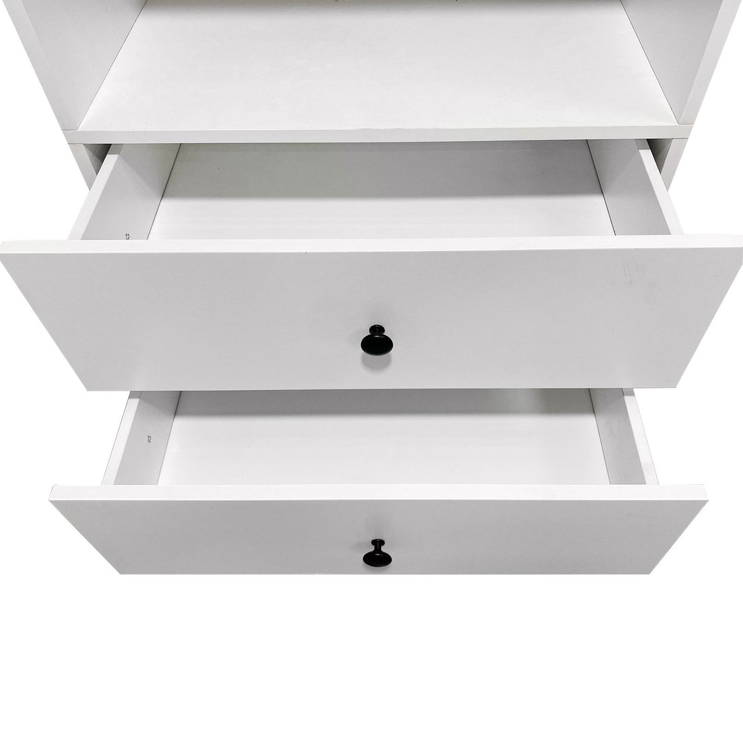 Livelylodge Modular Closet System White 118in 3 Rods 2 Drawers 10 Shelves Image 6