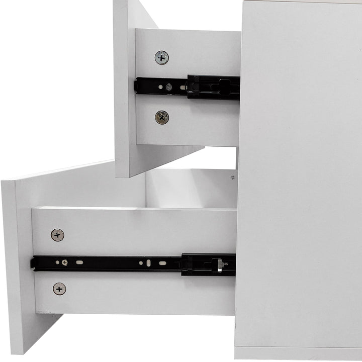 Livelylodge Modular Closet System White 118in 3 Rods 2 Drawers 10 Shelves Image 7