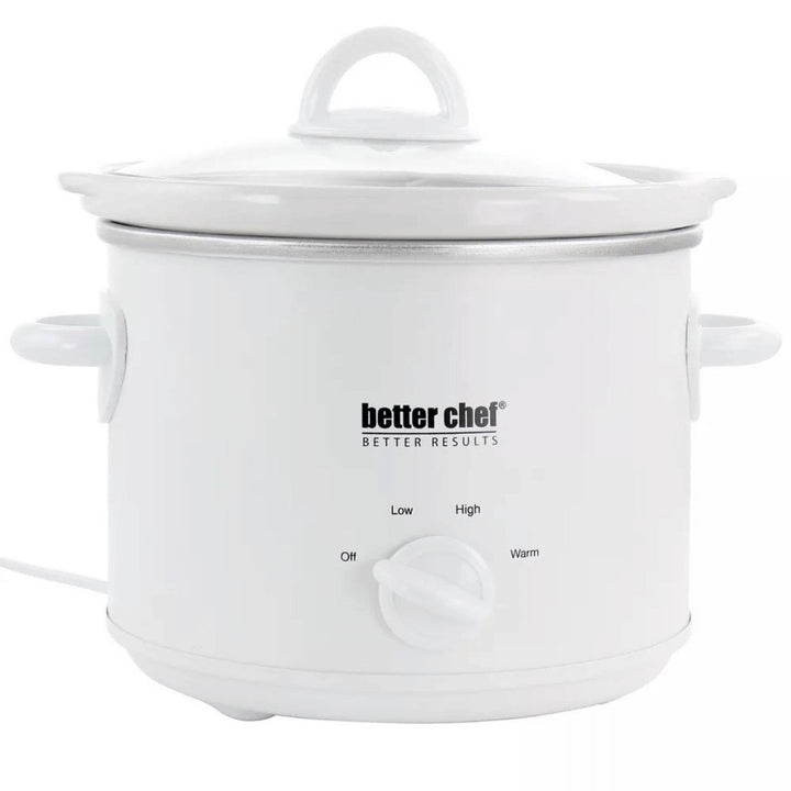 Better Chef 3-Quart Round Stone Cooker with Removable White Crock Image 1