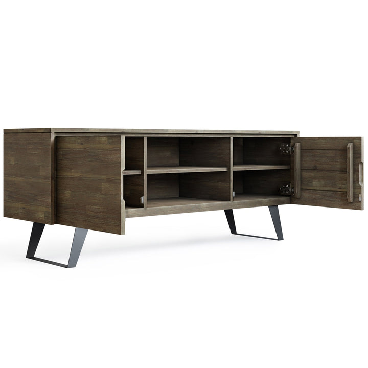 Lowry Acacia TV Media Stand 63 inch Urban Industrial with Cable Management Image 8