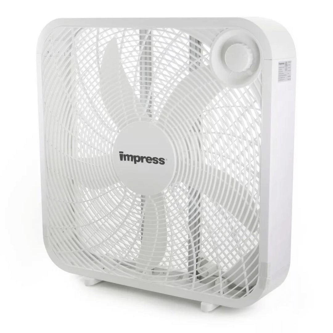 Impress 20-Inch 3-Speed Box Fan 80-Watt Metal and Plastic Model IM-720BX Image 1