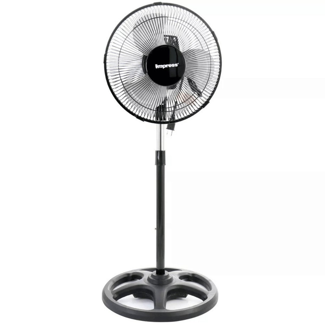 Impress Mighty Mite 10-Inch Oscillating Standing Fan with Metal Blades Image 2