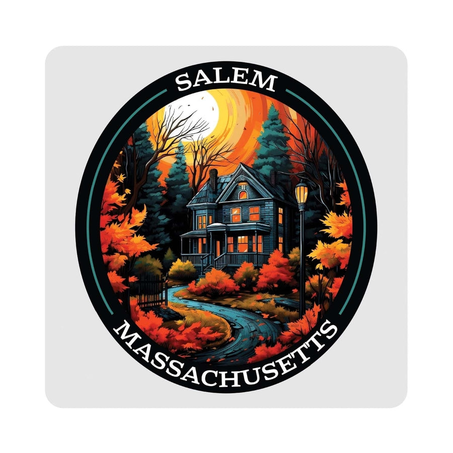 Salem Massachussettes Design B Souvenir 4x4-Inch Coaster Acrylic 4 Pack Image 1