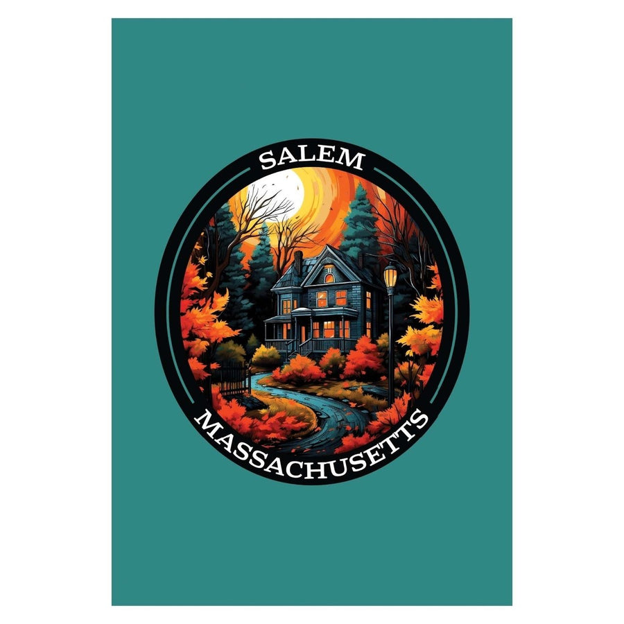 Salem Massachussettes Design B Souvenir Wood sign with frame 5x7 Image 1