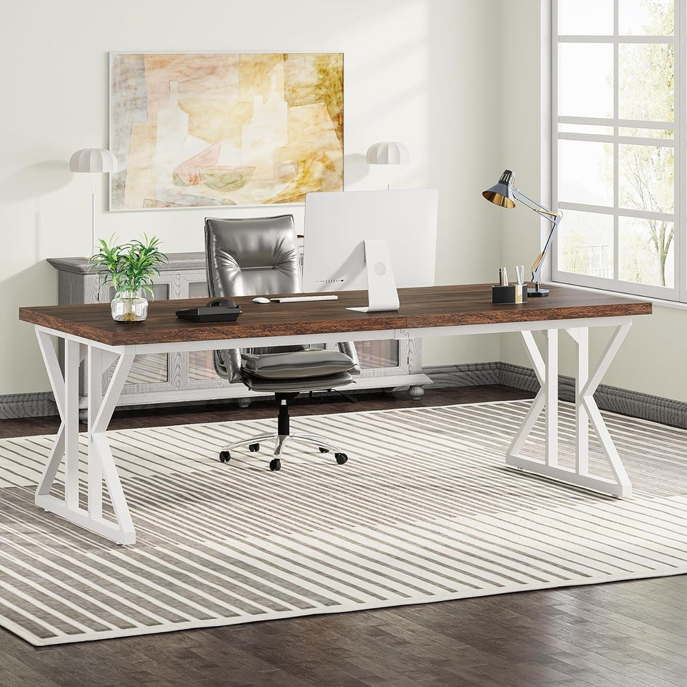 Tribesigns 78.7 Inch Executive Desk Large Computer Office Desk Modern Design Image 2