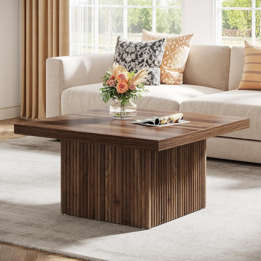 Tribesigns Square Coffee Table, 31.5-Inch Engineered Wood Coffee Table for Living Room Image 1