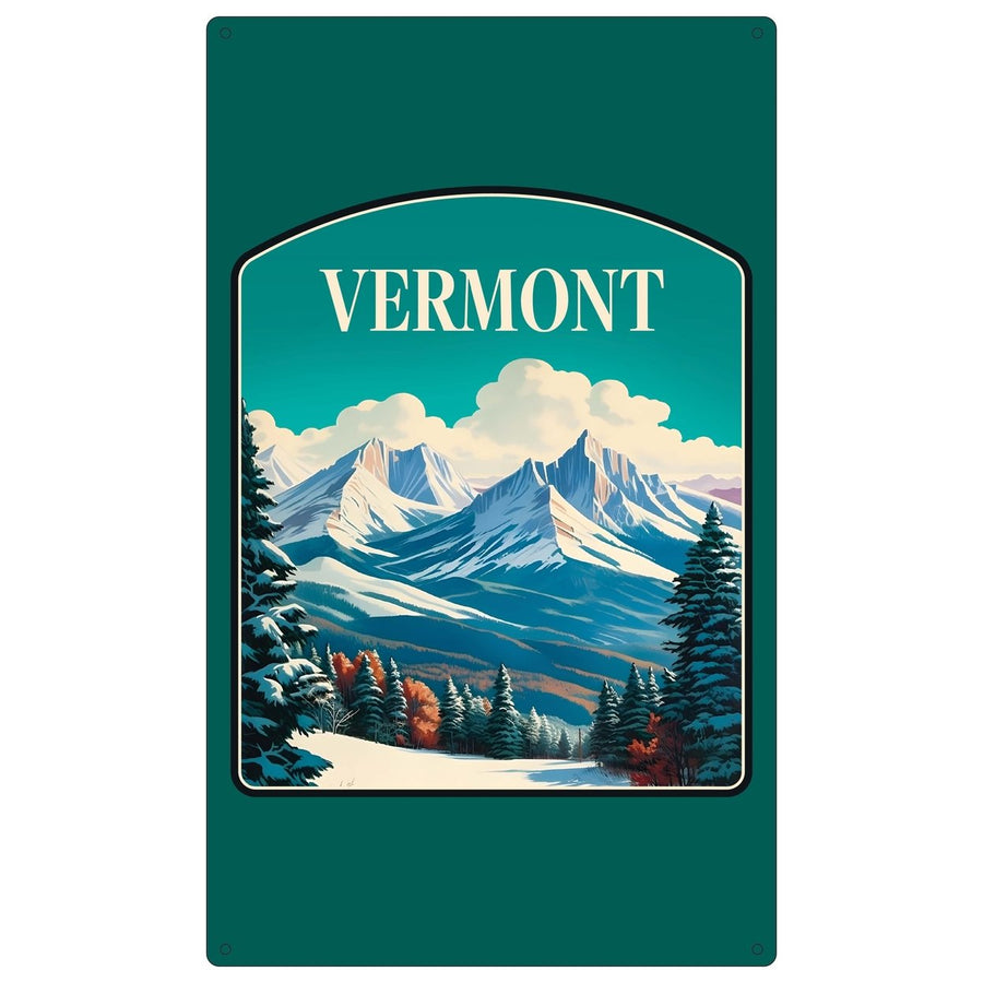 Vermont Design A Souvenir Metal Sign 9 x 15 Image 1