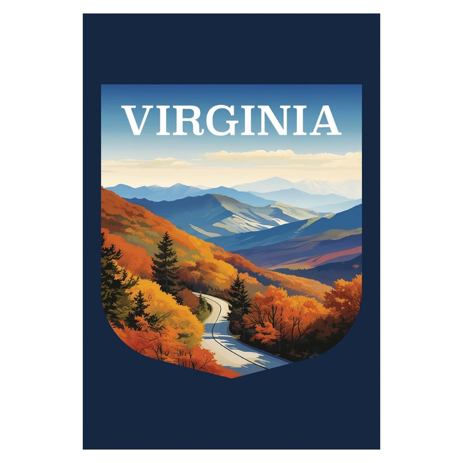 Virginia Design A Souvenir Wood sign with frame 5x7 Image 1