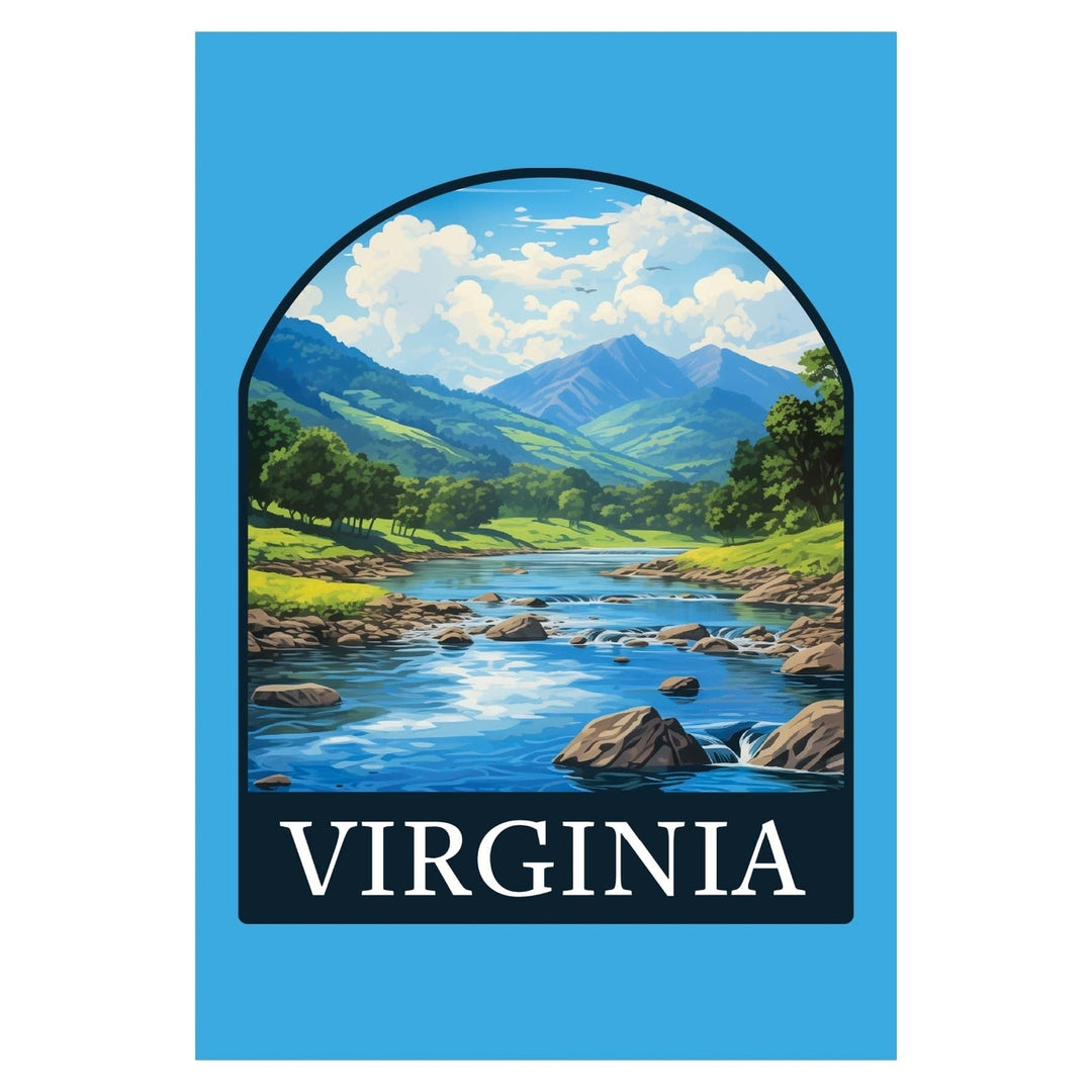 Virginia Design B Souvenir Wood sign with frame 5x7 Image 1