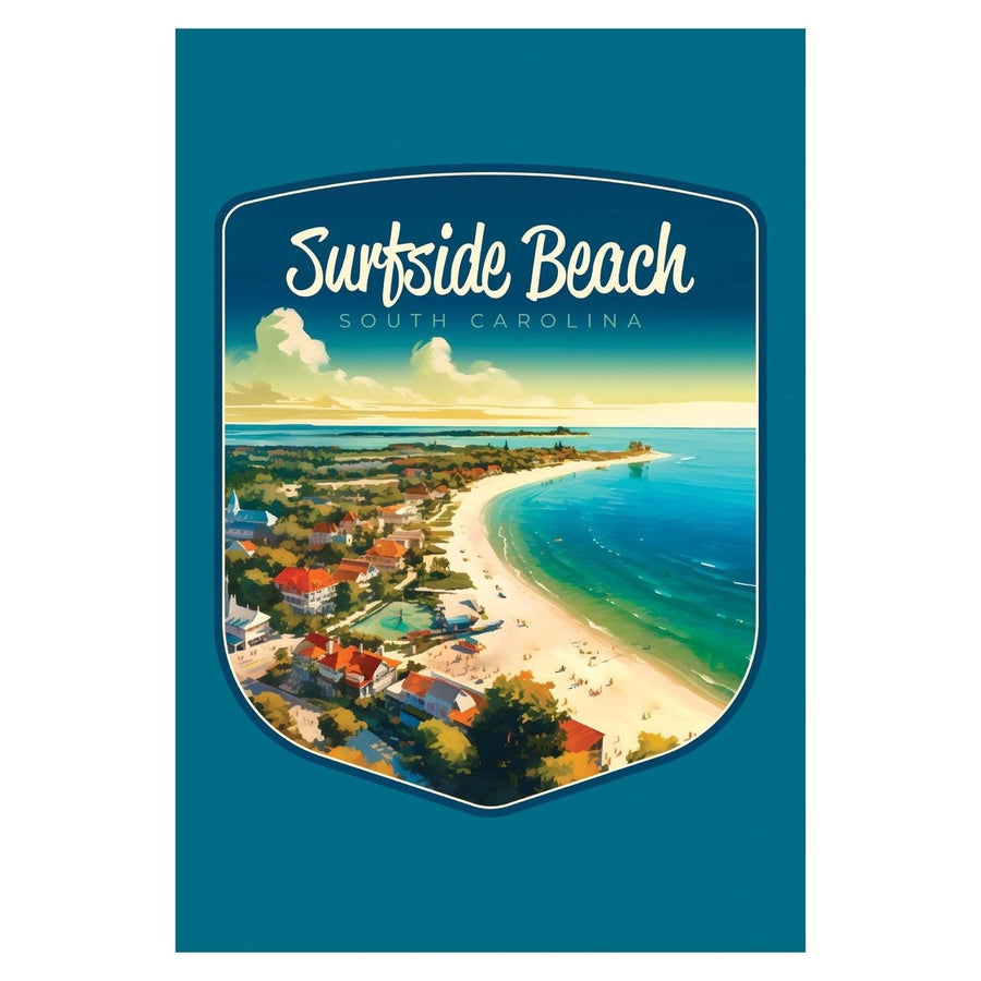 Surfside Beach South Carolina Design A Souvenir Wood sign with frame 5x7 Image 1