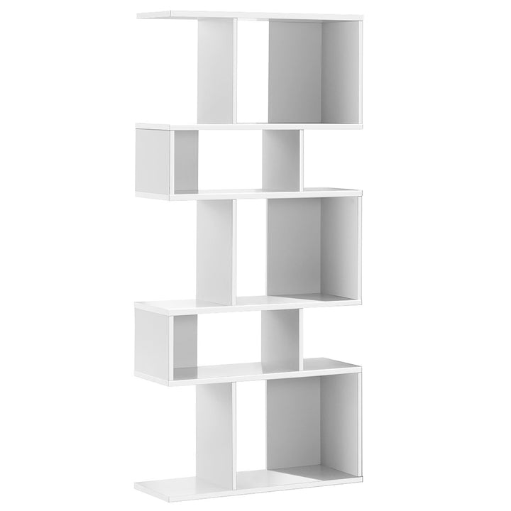 5 Cubes Ladder Shelf Freestanding Corner Bookshelf Display Rack Bookcase Image 7