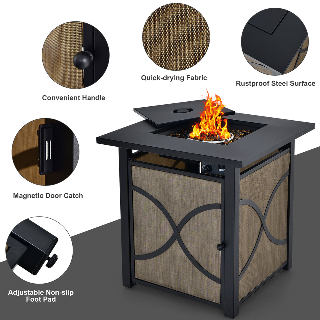 25 Gas Fire Pit Table 40,000 BTU Propane Fire Pit Table w/ CSA Certification Image 9