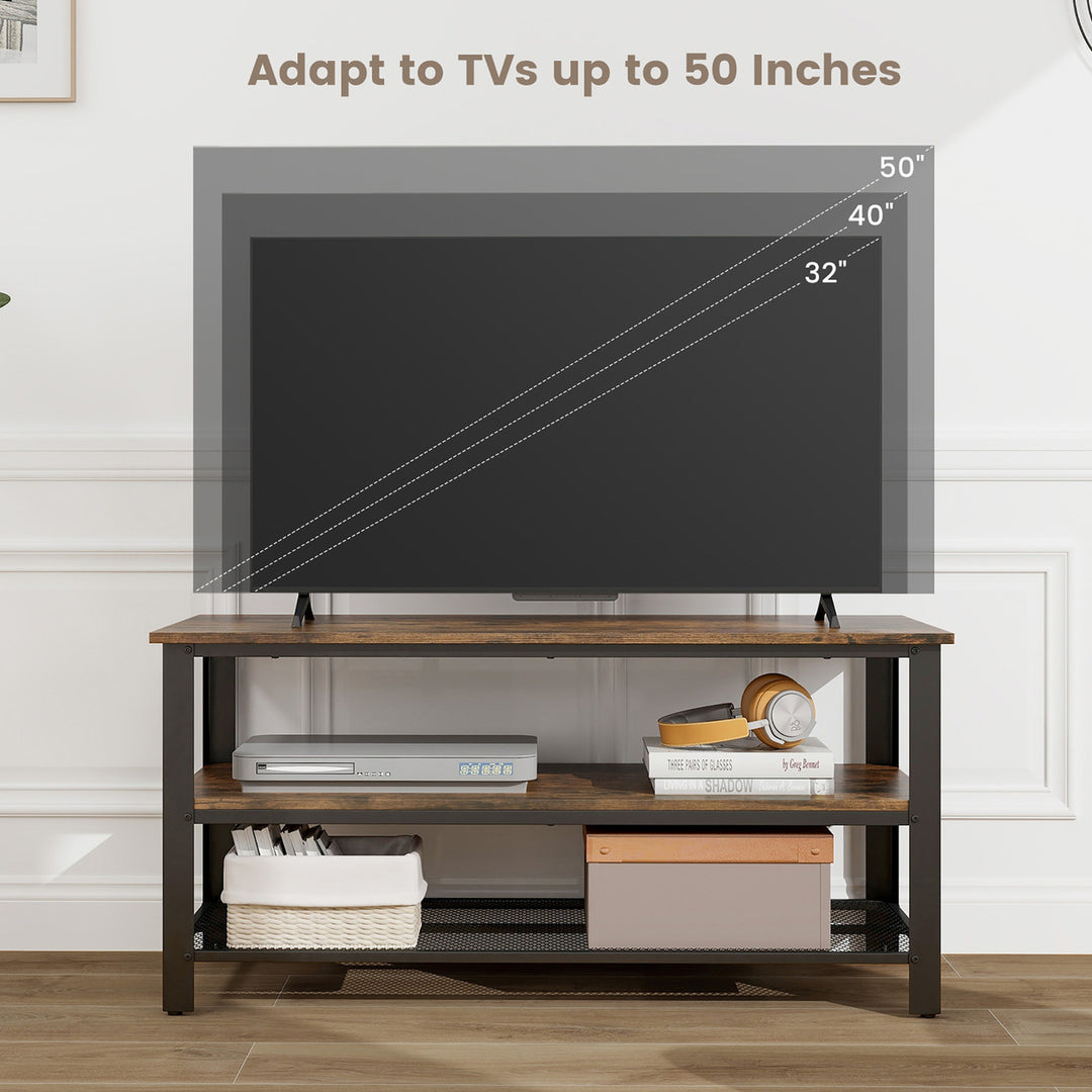 TV Stand for TVs up to 50 Inches 3-Tier Entertainment Center Image 9