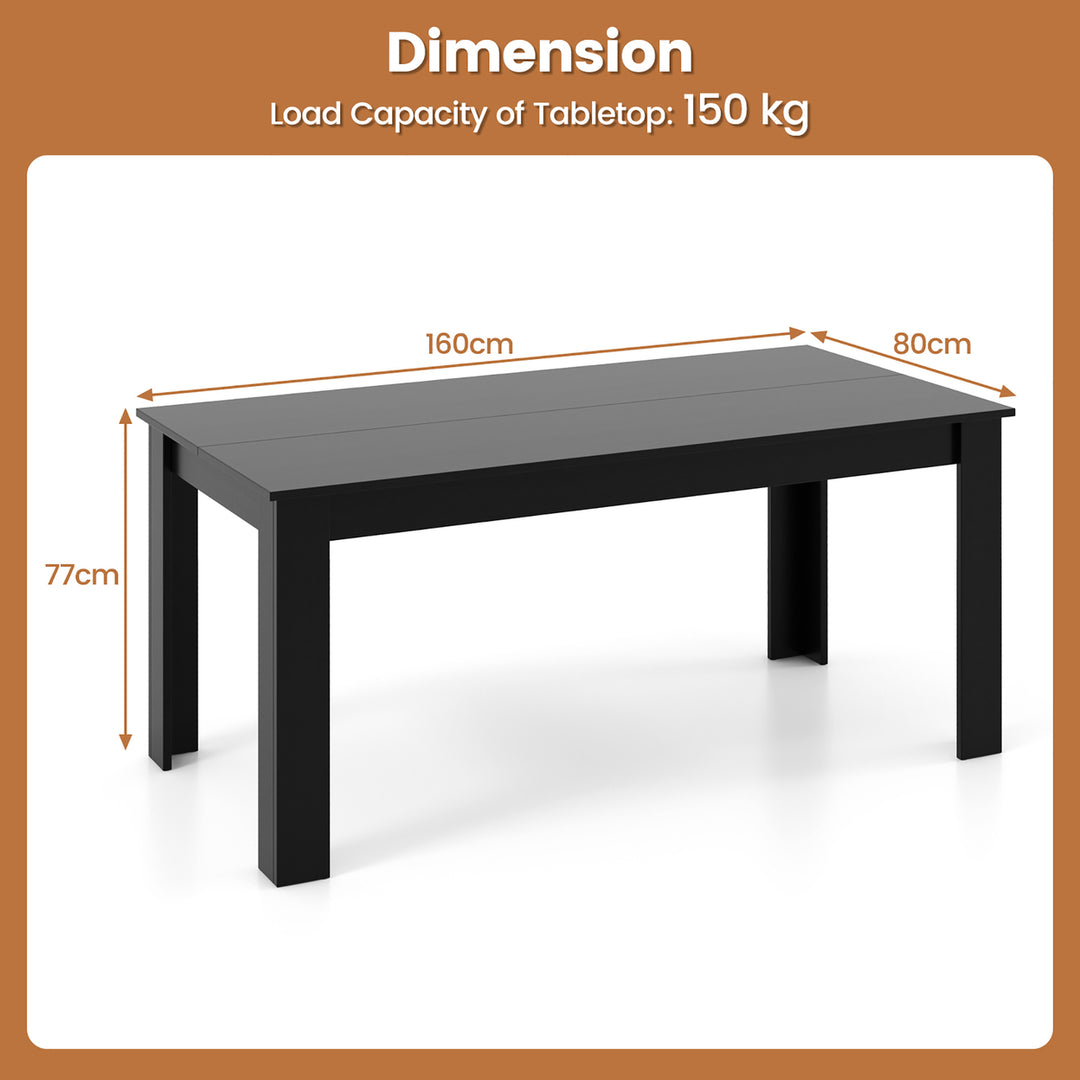 63 Dining Table Rectangular Modern Kitchen Table For 6 People Home Furniture Image 3